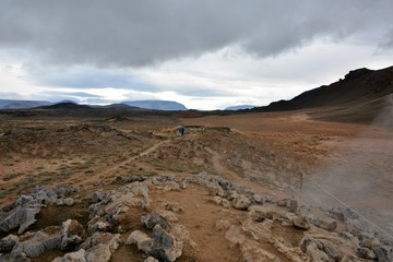 Hverir geothermal field and the fuming chimneys