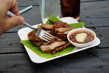 North Eastern Thai Food on the table