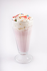Glass of milk shake