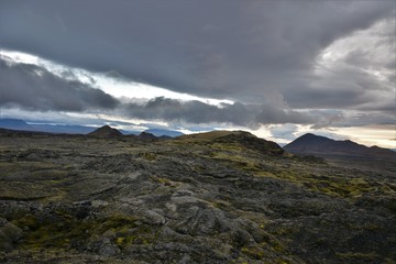 The ruins of Krafla lava fields Iceland