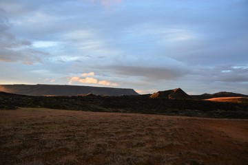 The ruins of Krafla lava fields Iceland