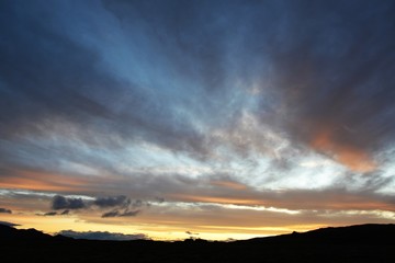 Fototapeta na wymiar Sunset at Krafla Lava Fields