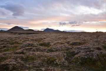 The ruins of Krafla lava fields Iceland