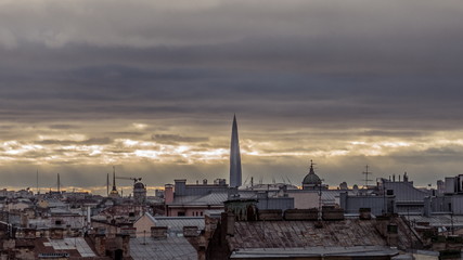 Naklejka premium Lahta Center w St. Petersburgu