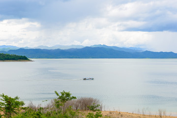 Fototapeta na wymiar Landscape at Kaeng Krachan Dam, Kaeng Krachan National Park Thailand