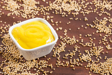 Grains and mustard sauce - Sinapis alba