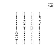 Sound Mixer Console Dot Pattern Icon. Sound Mixer Dotted Icon Isolated on White Background. Vector Icon of Sound Mixer