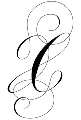 Calligraphy Alphabet Letter X