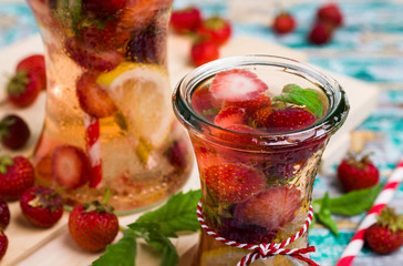 Cold transparent drink