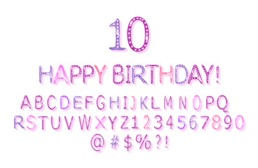 Children Happy birthday greeting card.