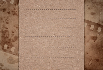 Vintage background with retro paper and old film strip