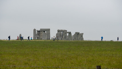Tourists at Stonehenge in England