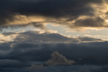 Fototapeta premium Evening sky and amazing clouds