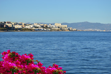 Mar, Mediterráneo, costa de La Carihuela, Torremolinos y Málaga capital.