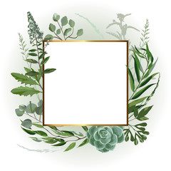 Wedding herbal frame