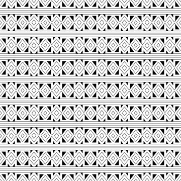 Abstract seamless black and white pattern