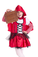 little girl posing on halloween