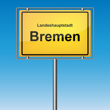 Ortsschild BREMEN Ortstafel Schild Landeshauptstadt Bremen Bild Geschenkidee NEU 
