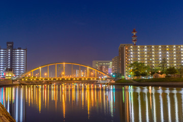 Naklejka premium 地方都市夜景