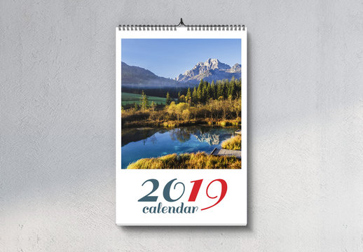 Portrait Wall Calendar 2019 Layout