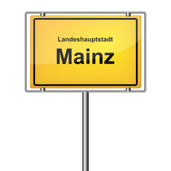 Ortsschild - Mainz