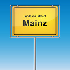 Ortsschild - Mainz