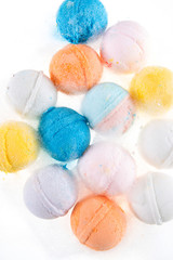 Homemade Bath Bombs in Suds