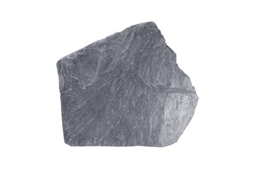 black slate stone isolated on white background