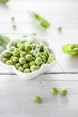 Fresh green peas