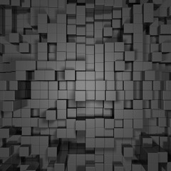 Abstract Silver Metal Cubes Background