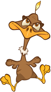  Illustration of a  Cute American Condor Cartoon Character