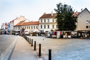 VILNIUS, LITHUANIA - September 2, 2017: The Town Hall Square in Vilnius, Lithuanian