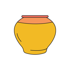 Vase icon, cartoon style