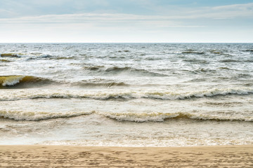 Fototapeta na wymiar Baltic sea shore, beach. Latvia, summer