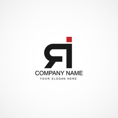 Initial Letter RI Logo Template Design