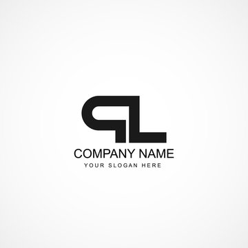 Initial Letter PL Logo Template Design