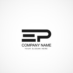 Initial Letter EP Logo Template Design