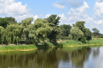 Fototapeta na wymiar River in Mirgorod Nature in Ukraine Mirgorod