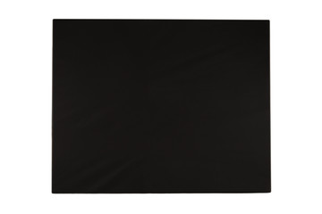 Kitchen, curved radial facade of furniture, front view. Kitchen facade isolated on white background.