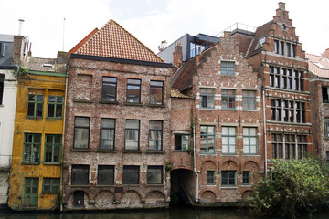 Obraz premium Old street in Ghent, Belgium