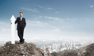 Businessman startup conceptual image