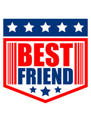 wappen schild sterne best friends text logo freunde beste liebe paar 2 team crew duo zusammen bleiben spaß freundin freund treu