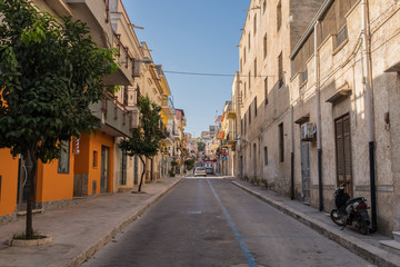 Fototapeta na wymiar street of Balestrate in Palermo, Italian region Sicily