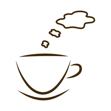 web icon cups of coffee with steam cloud