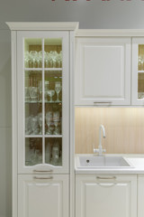 New modern kitchen design, design solutions and innovative materials.