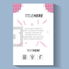 template infographic with figures geometrics