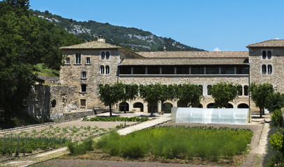 Fototapeta na wymiar Monastery garden Abbay Notre Dame de Sénanque Gordes Provence France, Europe