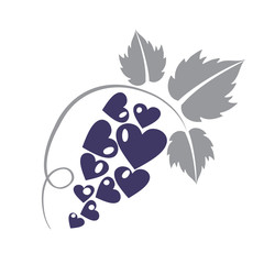 black currant, love, heart, logo, sign