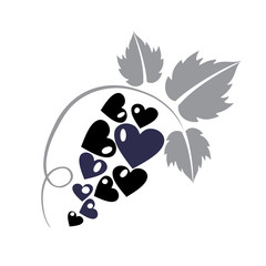 black currant, love, heart, logo, sign