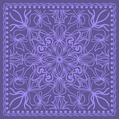 Floral geometric ornament. vector illustration.